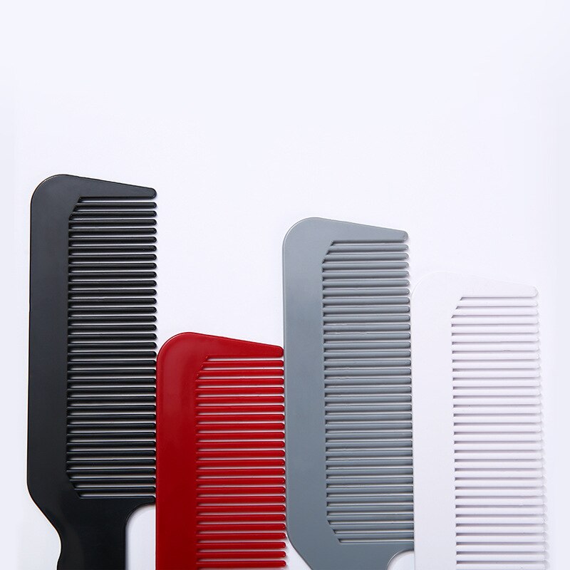 Kappers Kam Multi-Kleur Minimalistische Zwart Plastic Kapsel Kam Dichte Tand Push Rand Platte Kapsalon Styling Kam tool