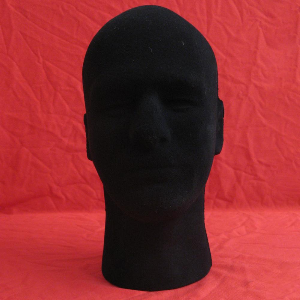 Männlichen Beflockung Schaum Kopf Modell Gläser Headset Perücke Anzeige-ständer Gestell Schaufensterpuppe Friseur Kopf Schwarz Schaum Werkzeug Mannequin