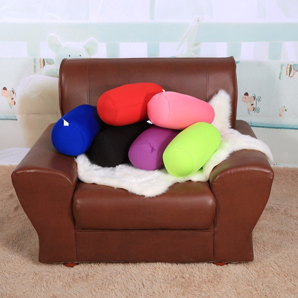 35cmx20cm Micro Mini Microbead Back Cushion Roll Throw Pillow Travel Home Sleep Neck Support Comfortable Travel pillow