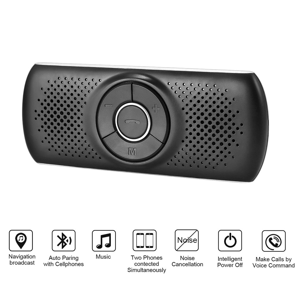 Kit Bluetooth Auto Draadloze Bluetooth Car Kit Set Handsfree Speakerphone Multipoint Zonneklep Speaker Voor Telefoon Smartphones