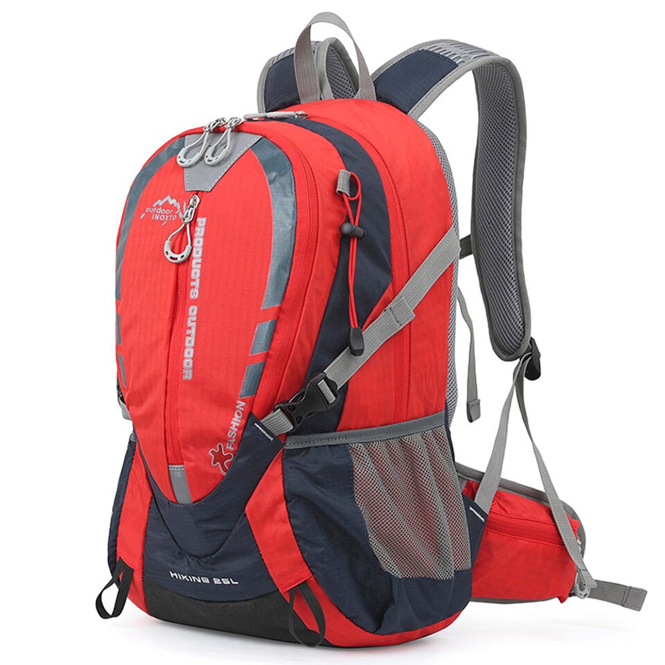 Waterproof Climbing Backpack Rucksack 25L Outdoor Sports Bag Travel Backpack Camping Hiking Backpack Women Trekking Bag For Men: Red