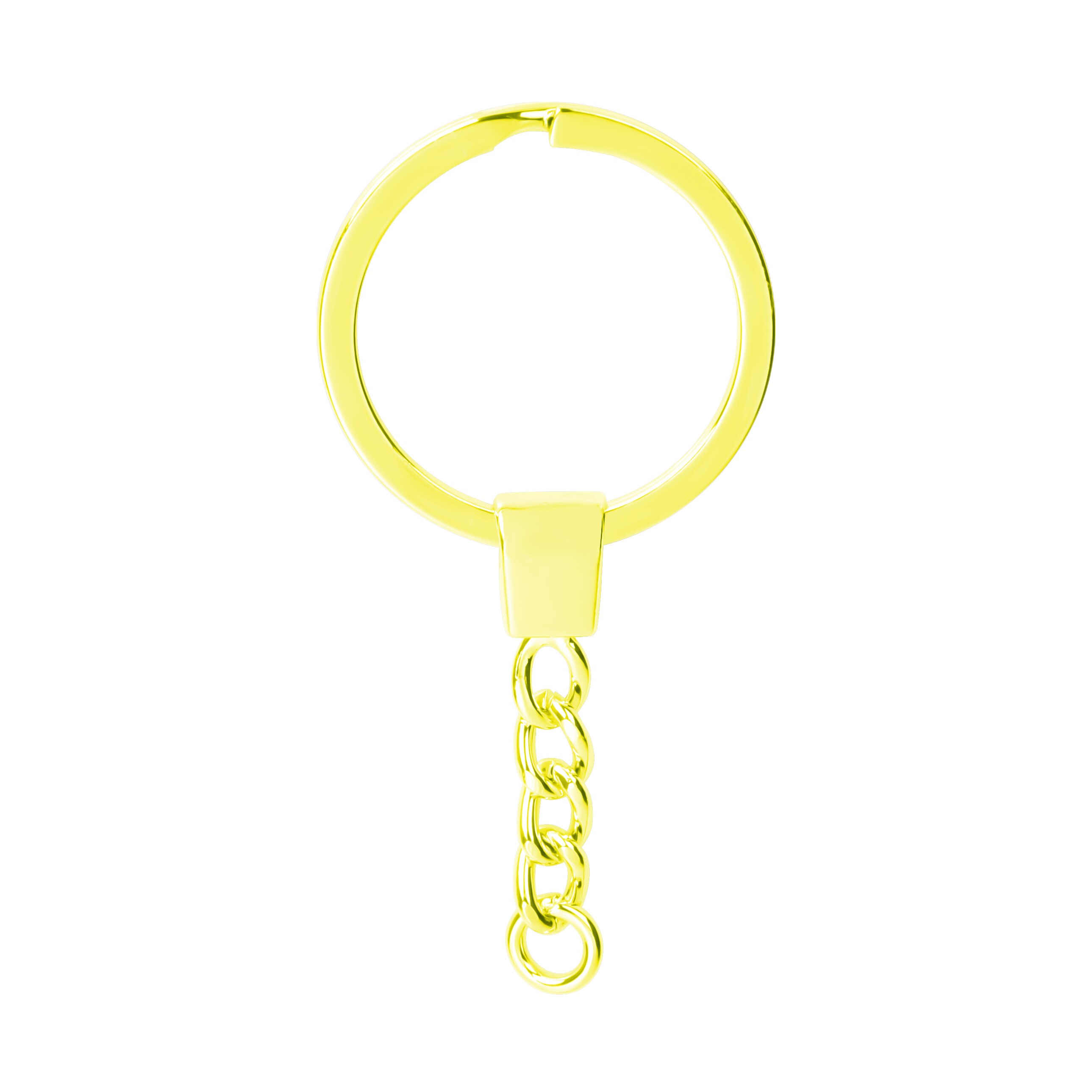 10Pcs 30mm Runde Glas Foto Living Memory Schwimm Medaillon Anhänger Keychain Medaillon Medaillon llavero Schlüsselring Schmuck: 24385- Gold