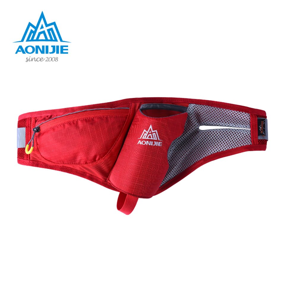 AONIJIE Sport Taille Packungen Lauf Gürtel Wasser Gürtel Pack Für Marathon- Joggen Radfahren Trink Mit Flasche E849: rot Nein Flaschen
