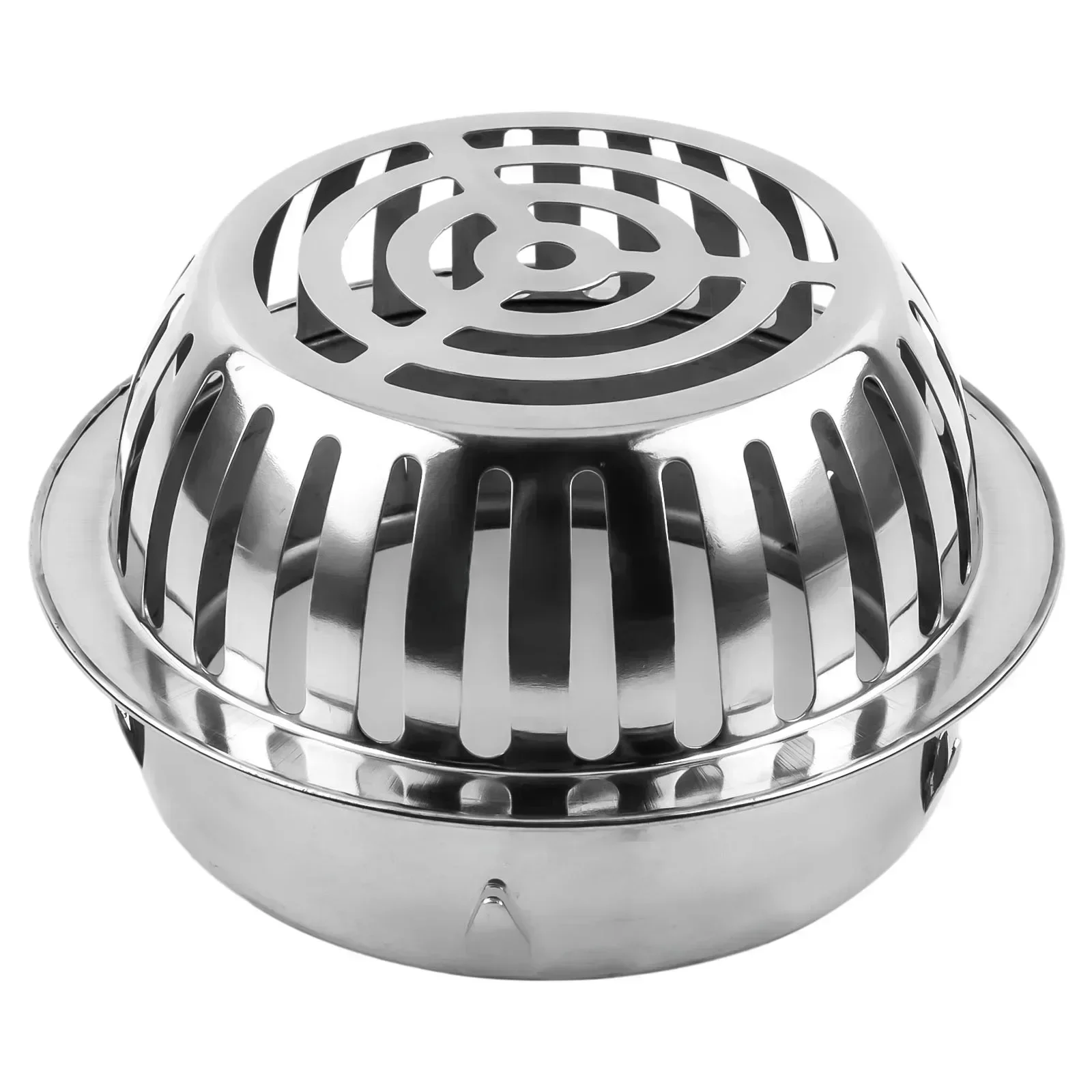 Balcony Roof Drainage Stainless Steel Floor Drain Large Displacement Anti-Blocking Outdoor Rain Bucket Drainage Floor Drain: Orange