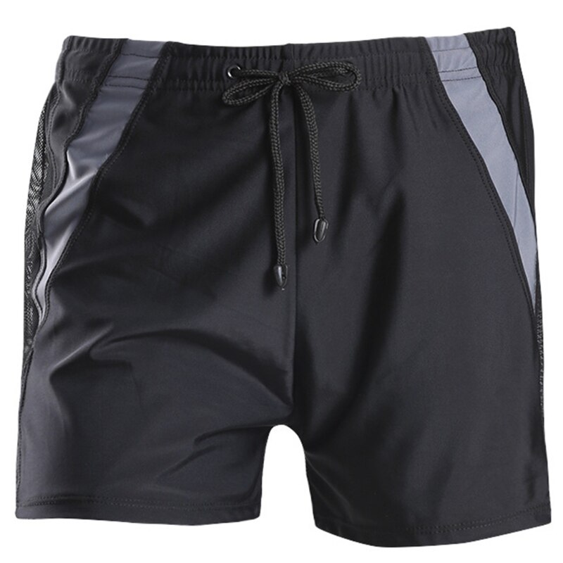 Herren schnelltrocknende badeshorts mit kontrastfarbe, lockerer passform, kordelzug: Gy