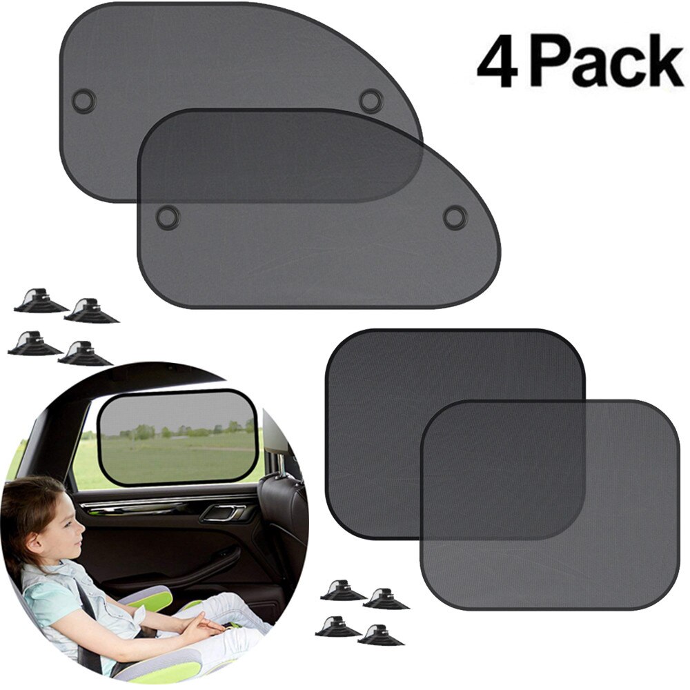 Parasol para ventana de coche para niños, bloque de cubierta de parasol para ventana lateral de coche, parasol transparente, Visor protector de pantalla, , 4 Uds.: Default Title