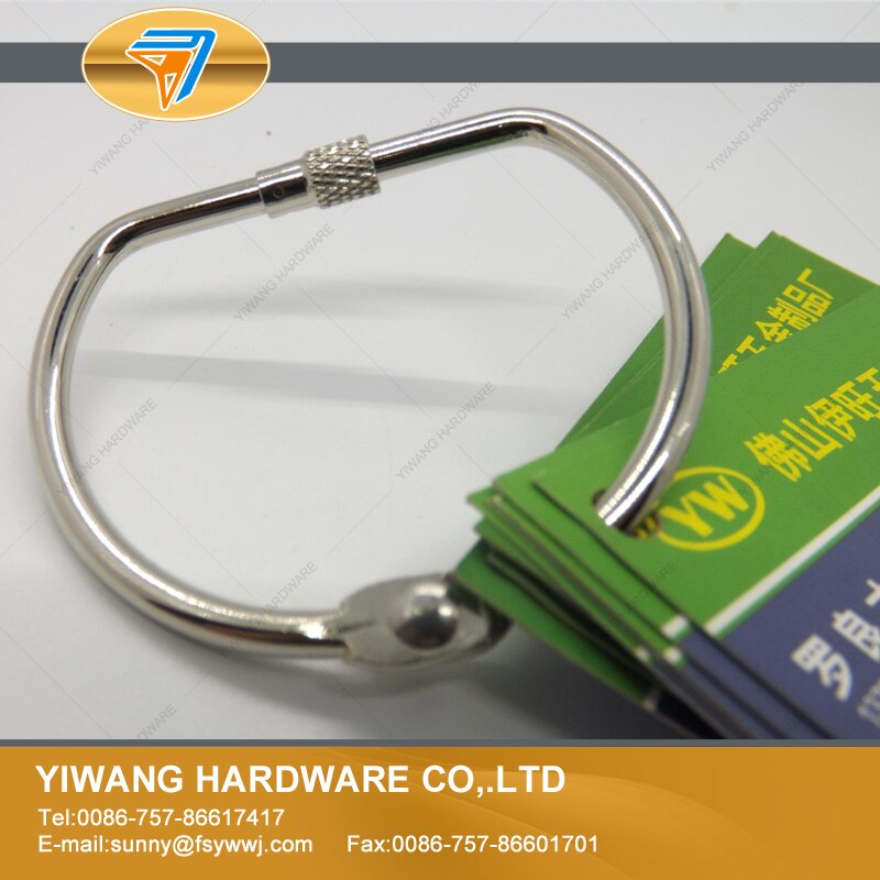 Newest Attractive Threaded Binder Ring manufacturer direct nickel plating screw lock binding ring D-shape ring