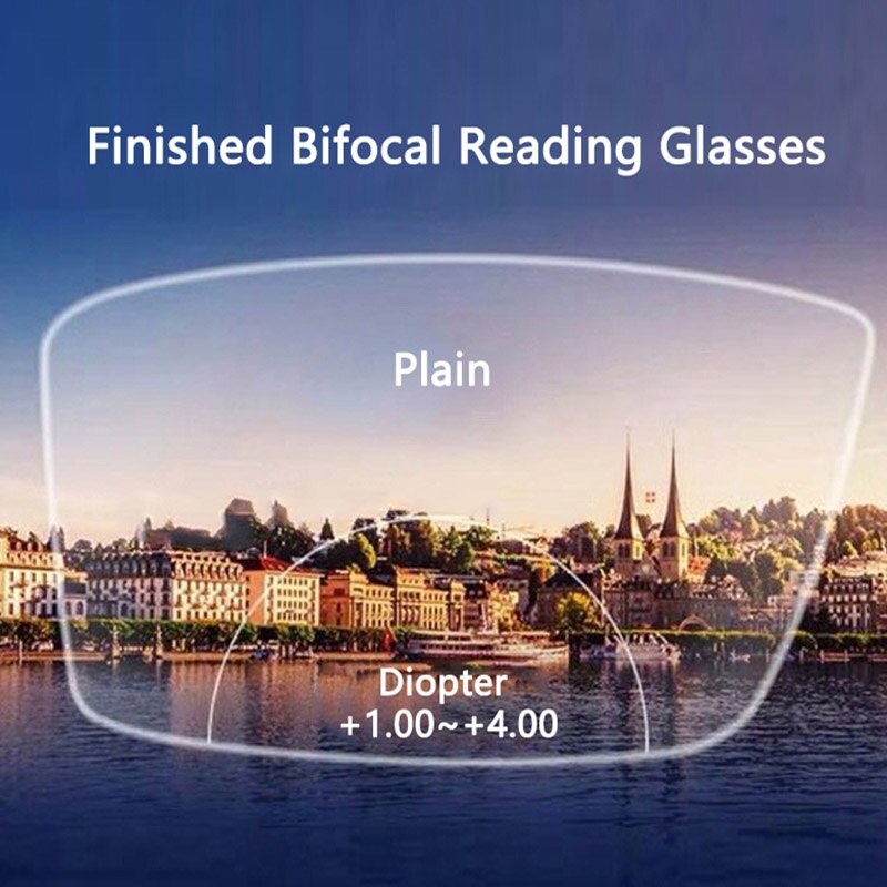 Trendy Rimless Bifocal Reading Glasses Men Women Near and Far Anti Blue Light Diamond Cutting Presbyopic Glasses gold