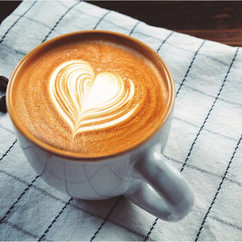 Maitokannu 350ml ruostumatonta terästä vaahdotuskannu pull kukka kuppi kahvi maidonvaahdotin latte art maitovaahto työkalu kahviastia