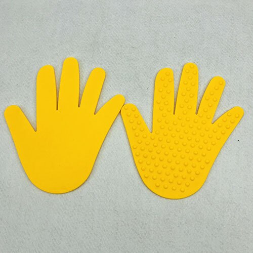 Kids Hand Feet Sensory Play Game Educational Toys For Children Outdoor Indoor Crawling Jump Activity Kindergarten Prop Sport Toy: Yellow Hand 2Pcs