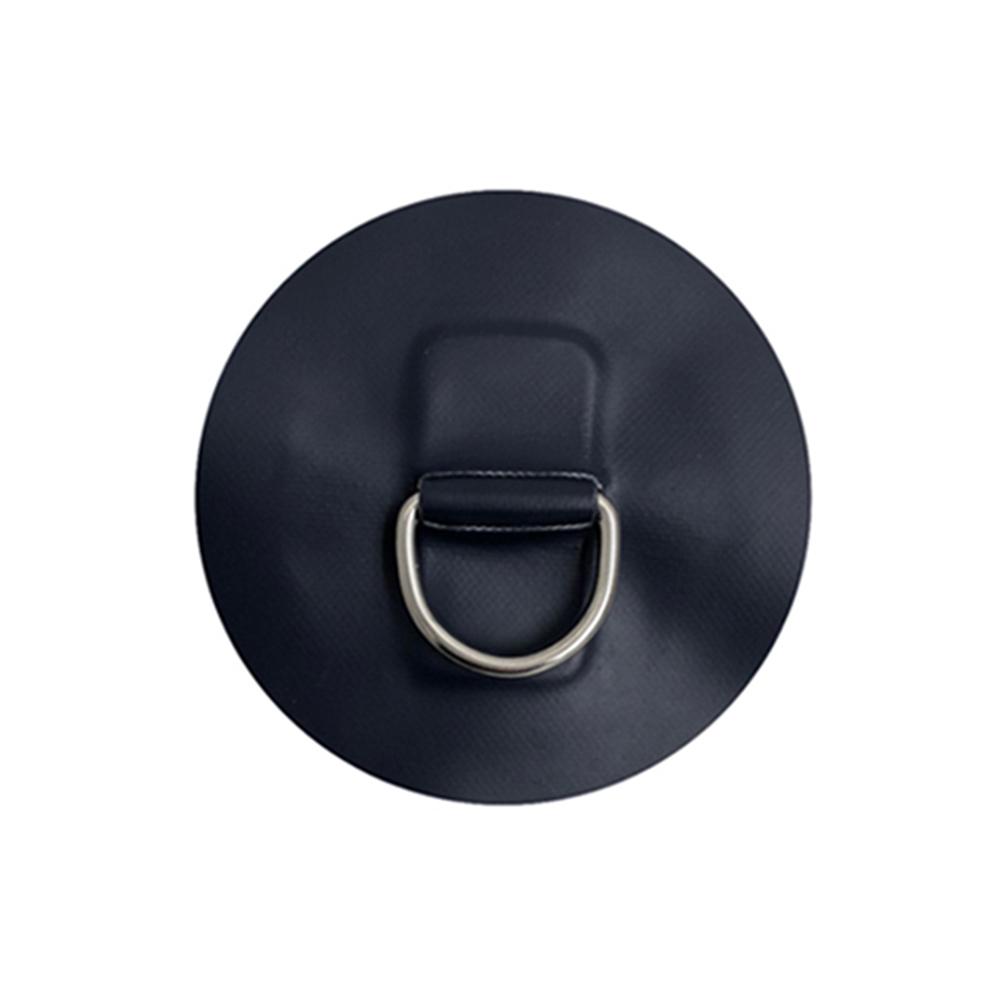 Rvs D-Ring Pad Patch PVC Ronde ring Pad voor Opblaasbare Boot Vlot Rubberboot Surfplank Waterscooters Onderdelen Accessoires 4: Black