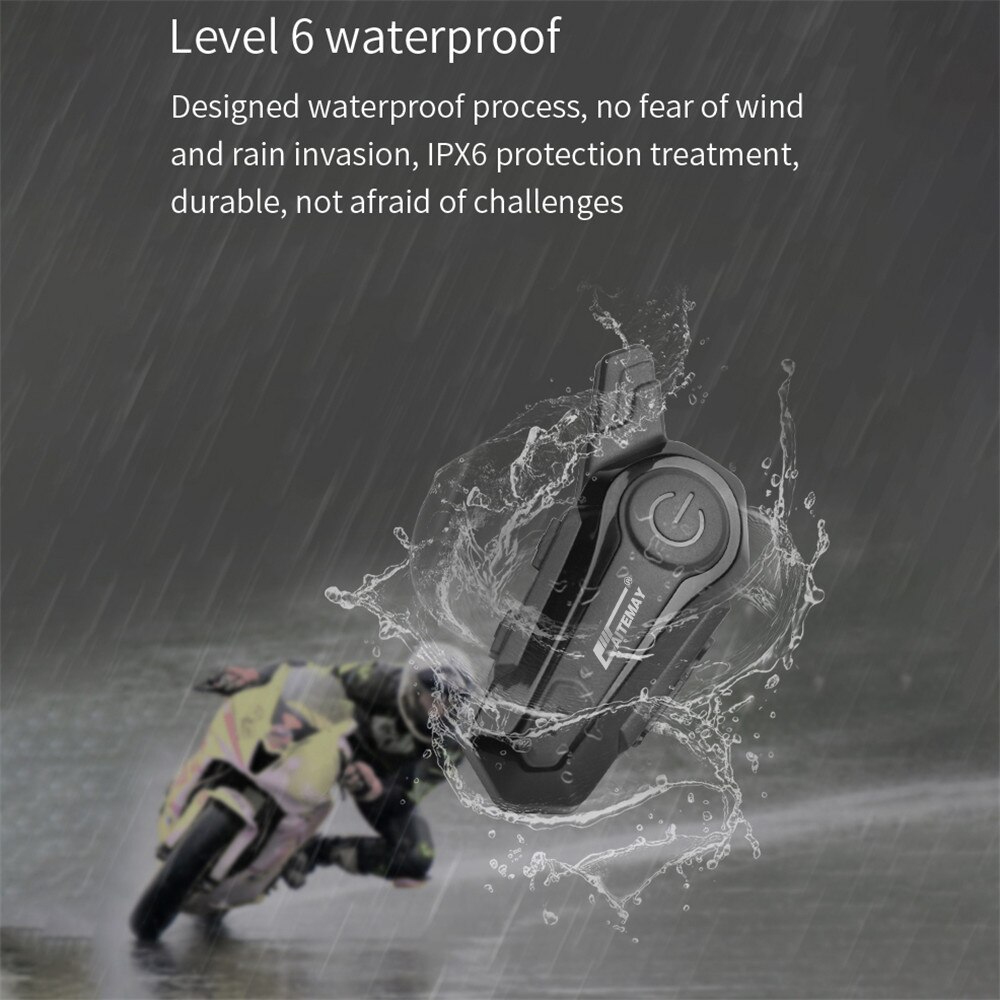 Kebidu-oreillette Bluetooth pour moto, appareil de communication pour casque, Intercom pour 2 motocyclistes, sans fil, portée 100M, musique
