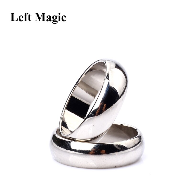 Anillo PK curvado de plata para trucos de magia, anillo magnético fuerte, anillo PK (18/19/20/22mm disponible), accesorios mágicos, magia de escenario de primer plano