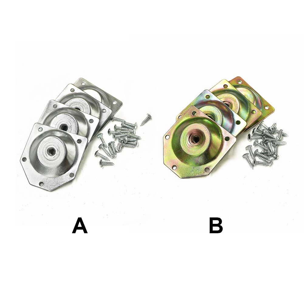 4pcs Furniture Mounting Bracket Angled Legs Fixing Plate Cabinet Home Household With Screw Bed Table Feet Hardware Easy Install