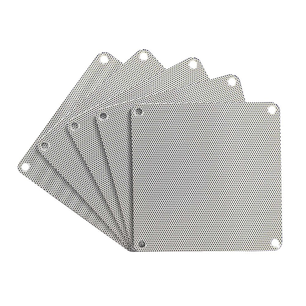 5 Stuks 80Mm 90Mm 120Mm 140Mm Pc Fan Dust Filter Zwart Wit Computer Cooling pvc Mesh Stofdicht Cover Case