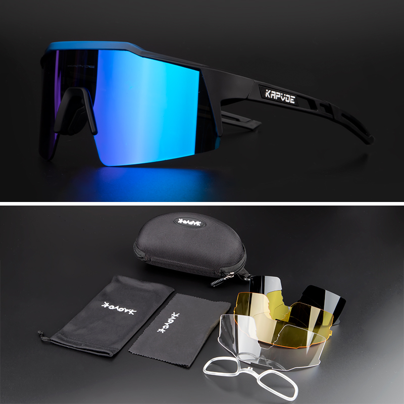 Gafas de sol polarizadas para ciclismo, gafas para bicicleta al aire libre, gafas para ciclismo de montaña para hombre, gafas para bicicleta de carretera para mujer, gafas de sol para bicicleta UV400: YELLOW