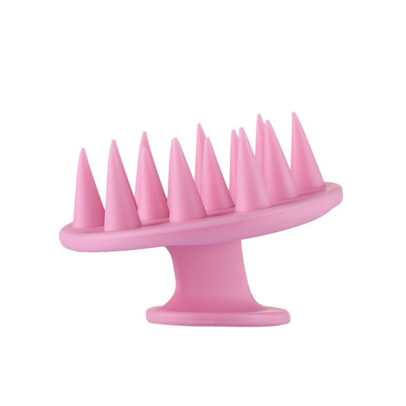 Siliconen Shampoo Hoofdhuid Haar Massager Shampoo Massage Kam Bad Massage Borstel Scalp Massager Douche Borstel Kam Care Tool: Pink