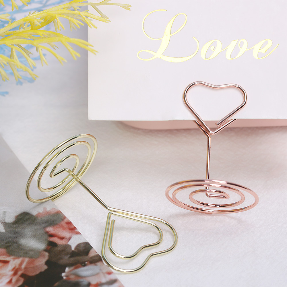 1 pc cool bröllopsfest skrivbord dekoration metall plats korthållare romantisk hjärta diamant fotoklipp bord nummer nummer