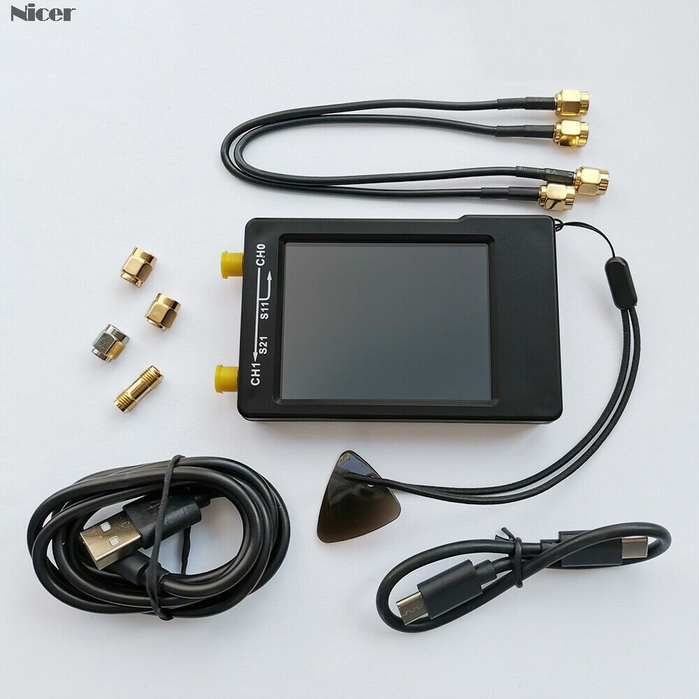 Nowy NanoVNA-H 50KHz~1.5GHz VNA 2.8cal LCDHF VHF UHF UV wektor sieć Analyzer antena Analyzer 50MAh bateria antena Analyzer