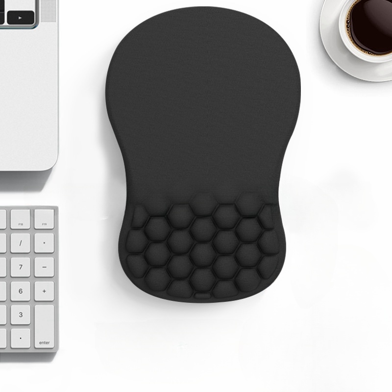 Ergonomische polssteun muismat Comfortabele polssteun Antislip muizenmat Geheugen katoenen muismat voor pc-laptopcomputer: Default Title
