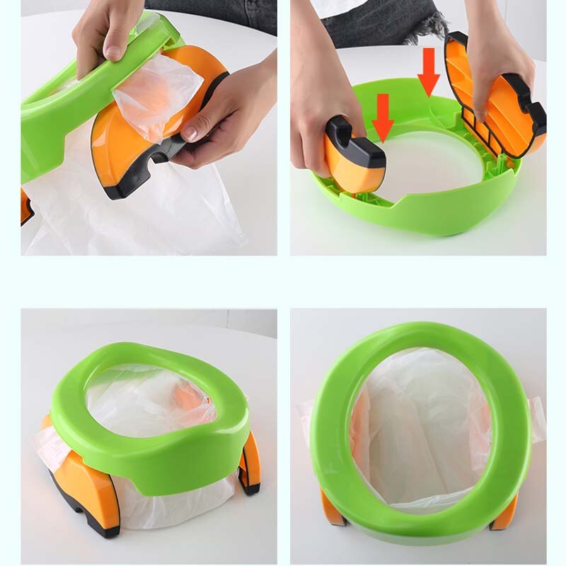 Children Plastic Toilet Potties Seat Chamber Pots Kids Trainers Comfortable Portable Toilet Ring Baby Travel Potty Folding Chair