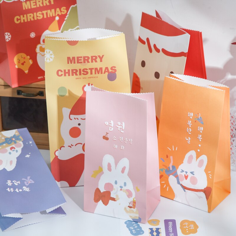 4pcs/pack 27cm bag paper bag kraft paper letter storage bag birthday wedding party packaging bag