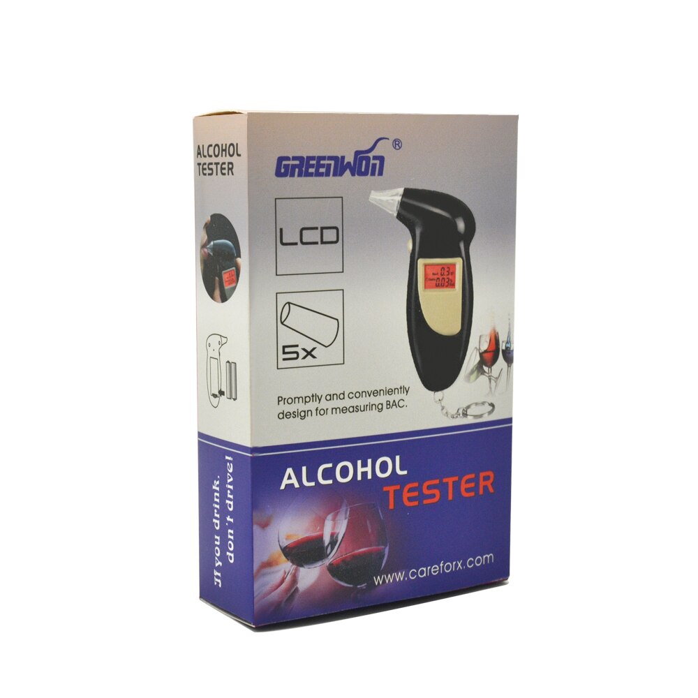 GREENWON Quick Response LCD Alcohol Tester Digital Alcohol Detector Breathalyzer Alcotester with Backlight Display