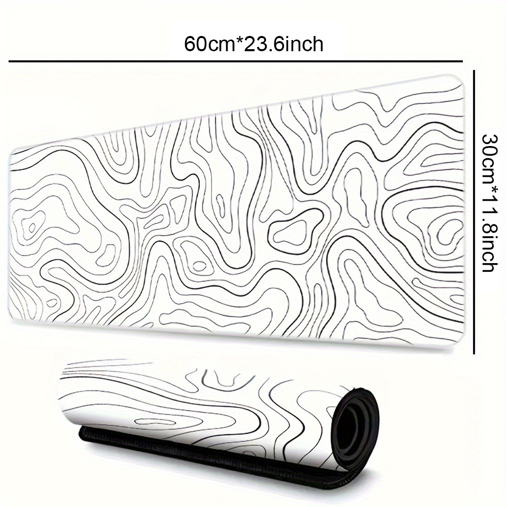 1PC Large Mouse Pads For Desk, Gaming Mouse Pad, Mouse Pad with Stitched Edges and Non-Slip Rubber Base, Extended Mouse Pad: WHITE