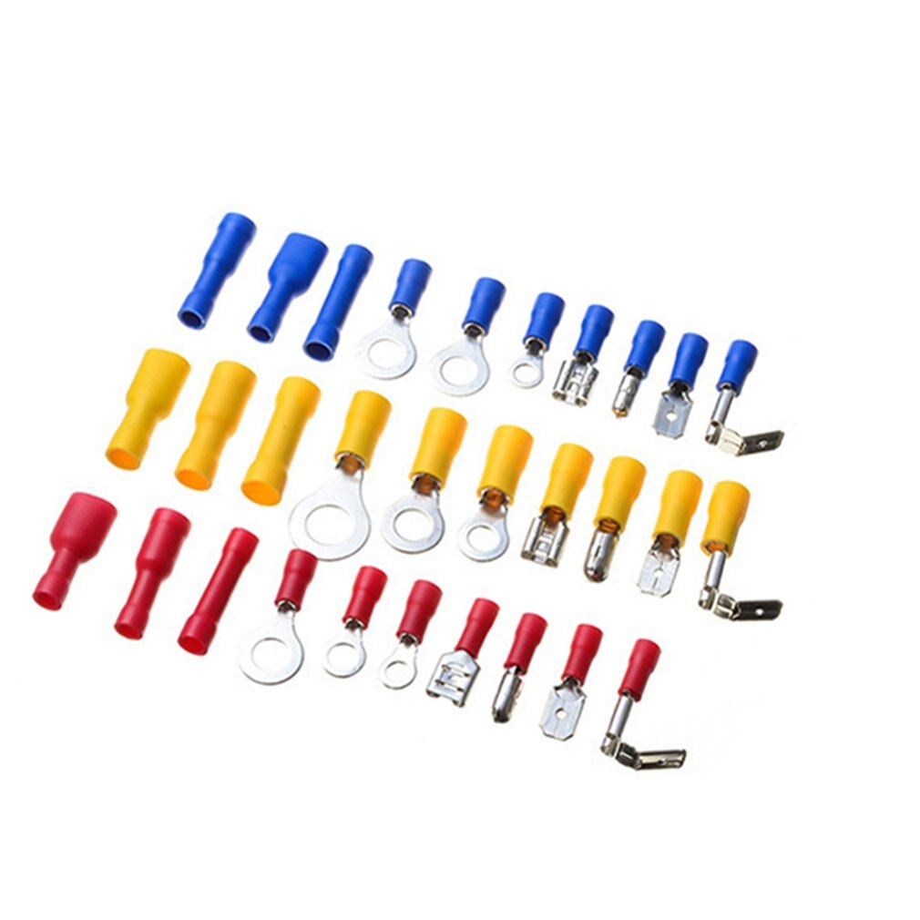 500pcs Electrical Cable Wire Connectors Assorted Insulated Crimp Terminals Spade Terminal Pliers Cold Press Pliers