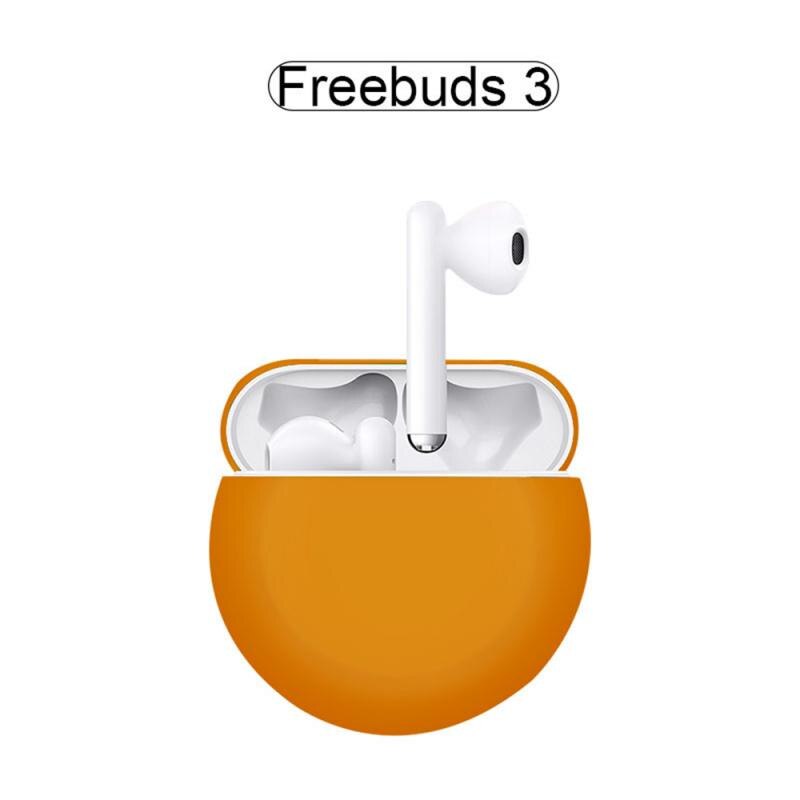 Funda protectora de auriculares para Huawei Freebuds 3 Bluetooth resistente al agua de silicona para Huawei: orange