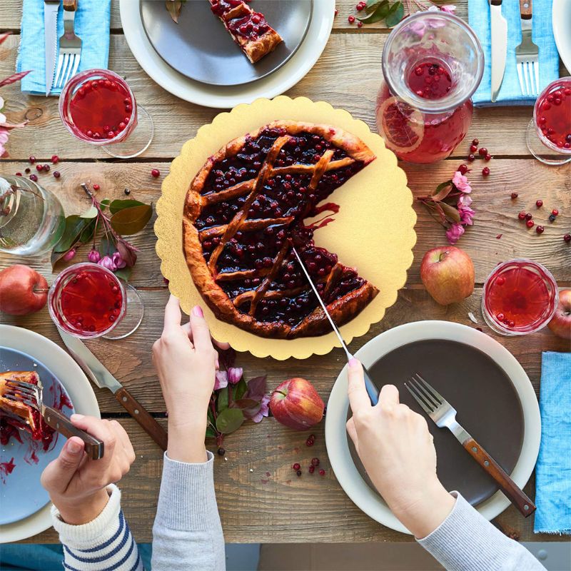 Round Tierd Cake Boards Combo Cardboard Disposable Layered Cake Pizza Gold 10Pcs