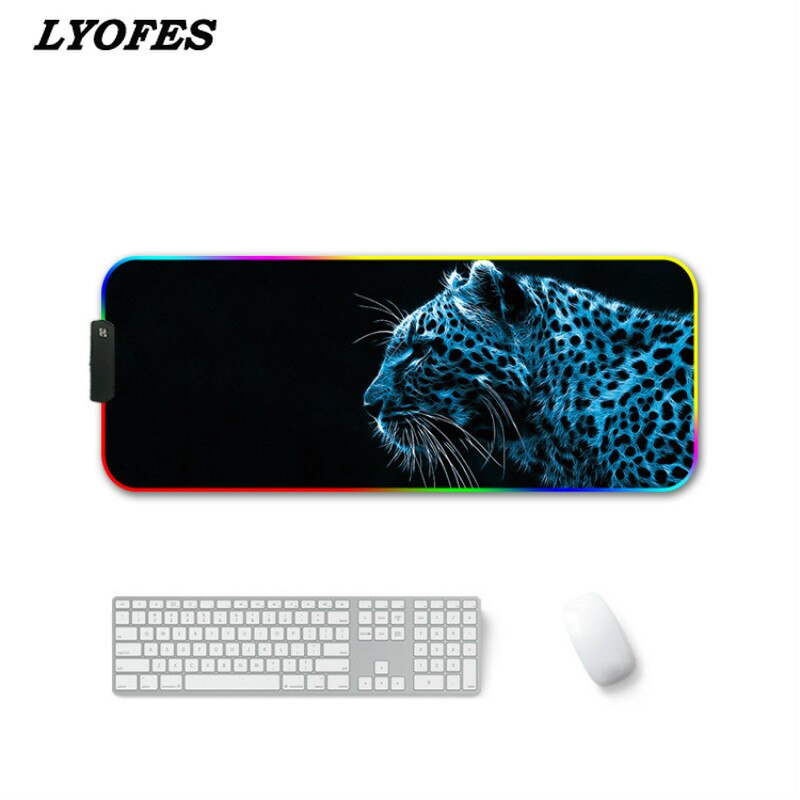 RGB Gaming Mouse Pad Large XXL Rubber Mat RGB Colorful LED Lighting Gaming Mouse Pad for PC Computer