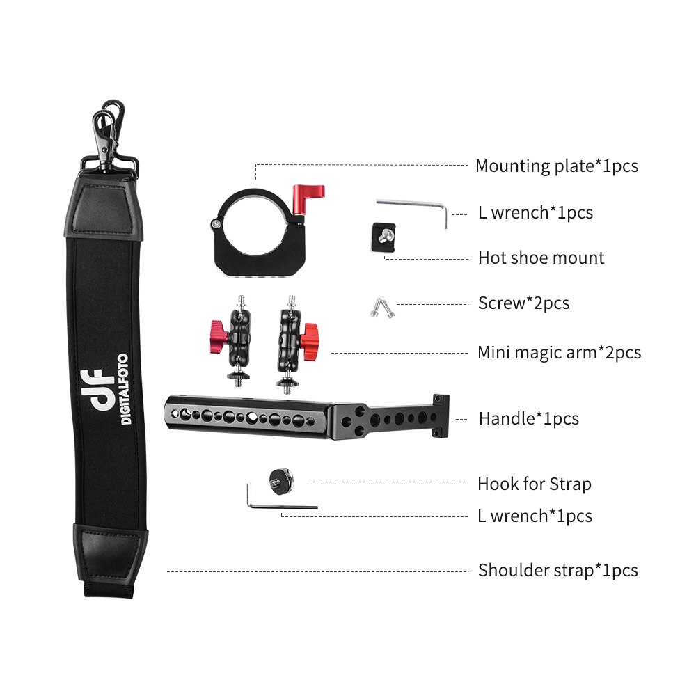 DF DIGITALFOTO voor Moza Air 2 voor Zhiyun Crane 2 Gimbal TERMINATOR-AIR2 Veelzijdige Handvat met Hand Release Strap