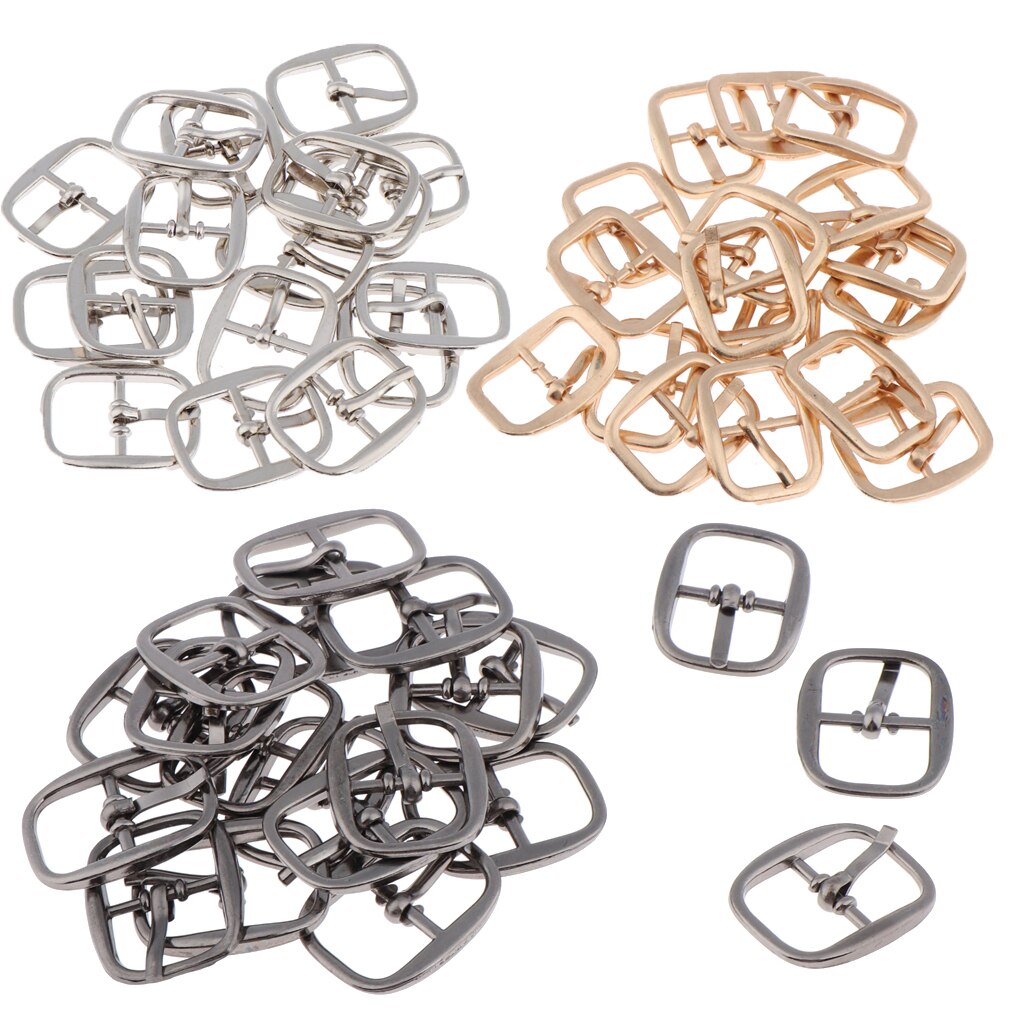 Pack Of 20pcs Antique Metal Buckles Art Crafts DIY Shoe Bag Sewing 18 X 10mm