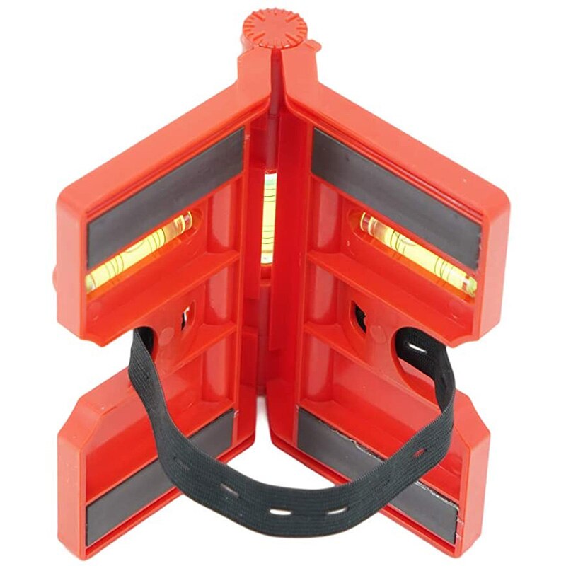 Spirit Level,Magnetic Post Level Tool Folds for Storage,Cross Check Bubble Level(Pack Of 2)