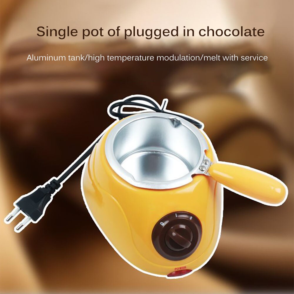 Stainless Chocolate Melting Pot Electric Fondue Melter Machine Set DIY Chocolate Tool EU Plug