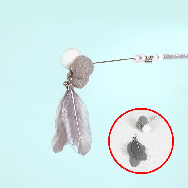 1Pc Kat Interactieve Speelgoed Stok Veer Wand Met Kleine Bell Muis Kooi Speelgoed Plastic Kunstmatige Kleurrijke Kat Teaser Speelgoed levert