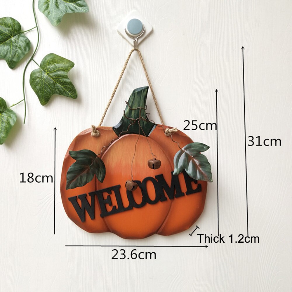 Wanddecoratie Houten Welkomstbord - Pompoen Rustiek Herfst Huis Sieraad