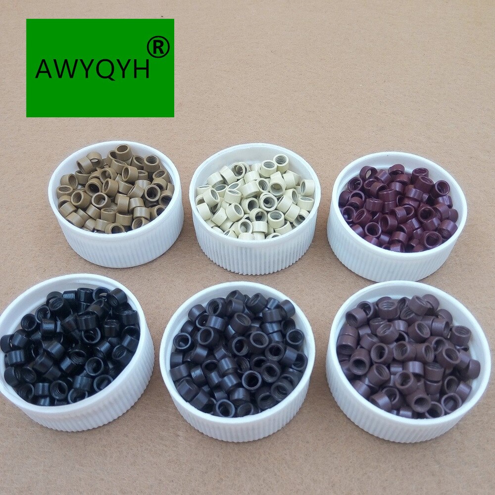 Hair Extension aluminium Micro links Rings Beads Links with Screws thread