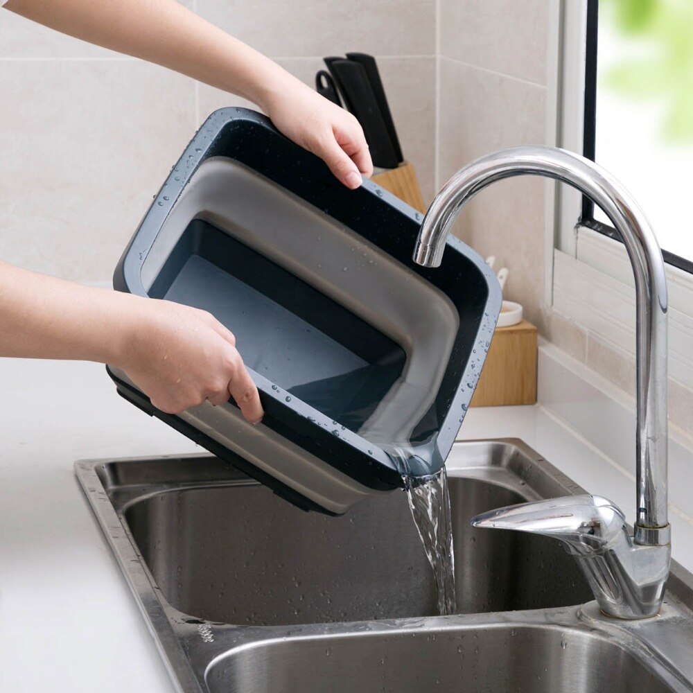 Household Foam Portable Thickened Kitchen Basin Travel Outdoor Folding Basin