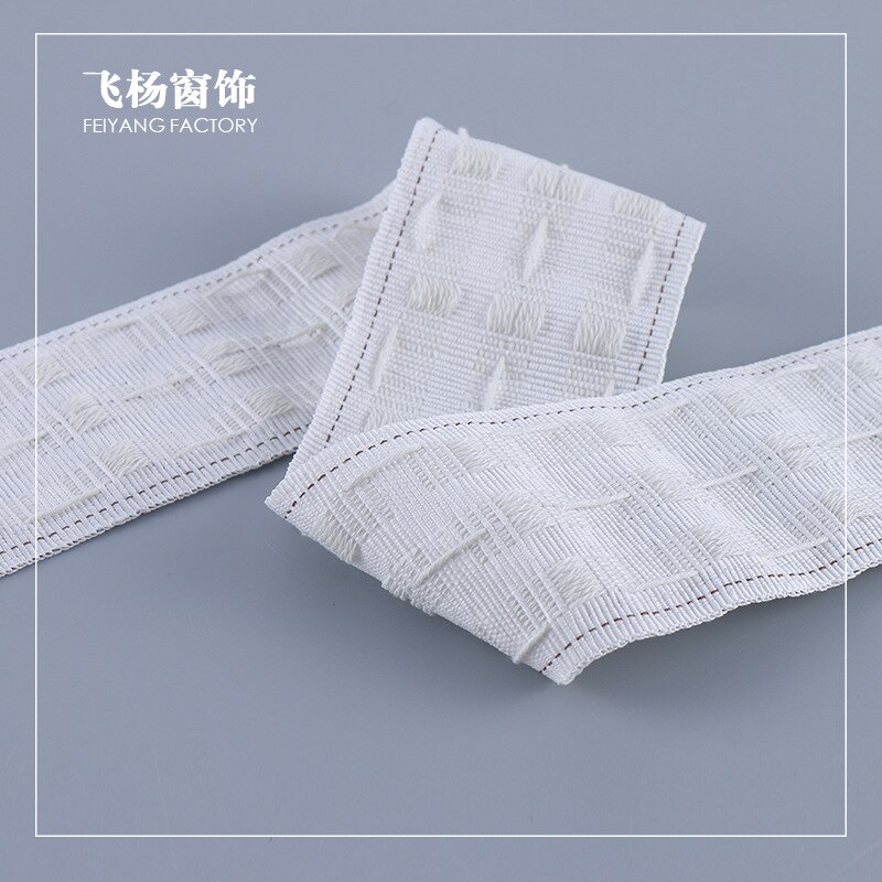 Curtain Cloth Tape Pull Pleated Tape White Ribbon Tape Thickening DIY Sew Curtain Accessories