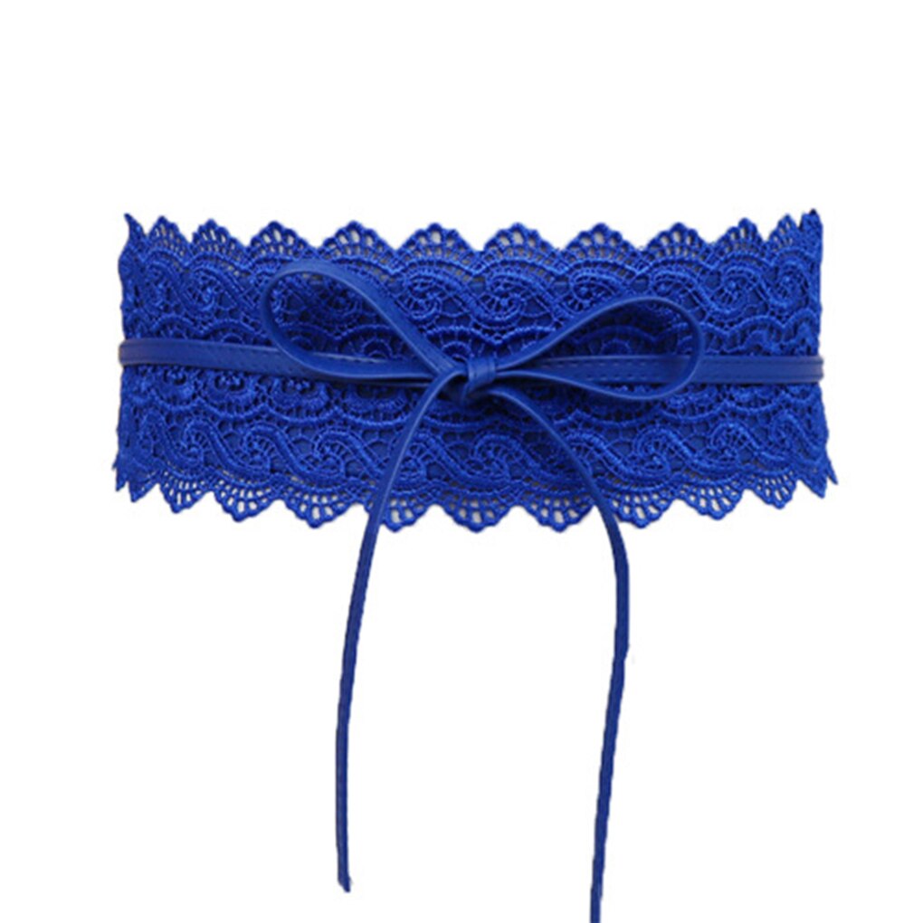 Mujer señora hebilla extensible cinturón ancho para la cintura encaje elástico corsé para la cintura negro azul naranja blanco rojo: 03