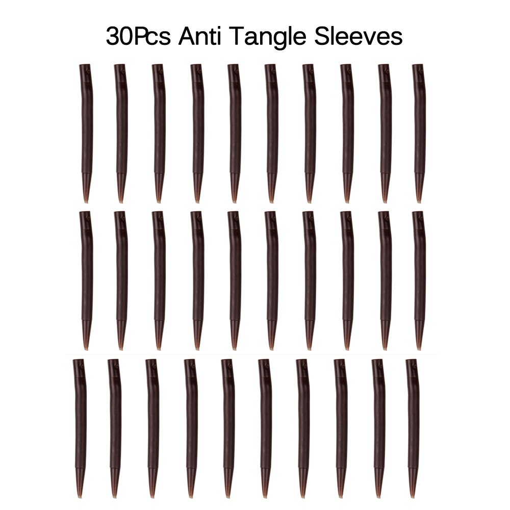 30Pcs Carp Fishing Tackle Kit Anti Tangle Sleeves Heavy Duty Lead Clip And Fishing Rolling Swivels With Quick Change Snap Rigs: 30Pcs Sleeves