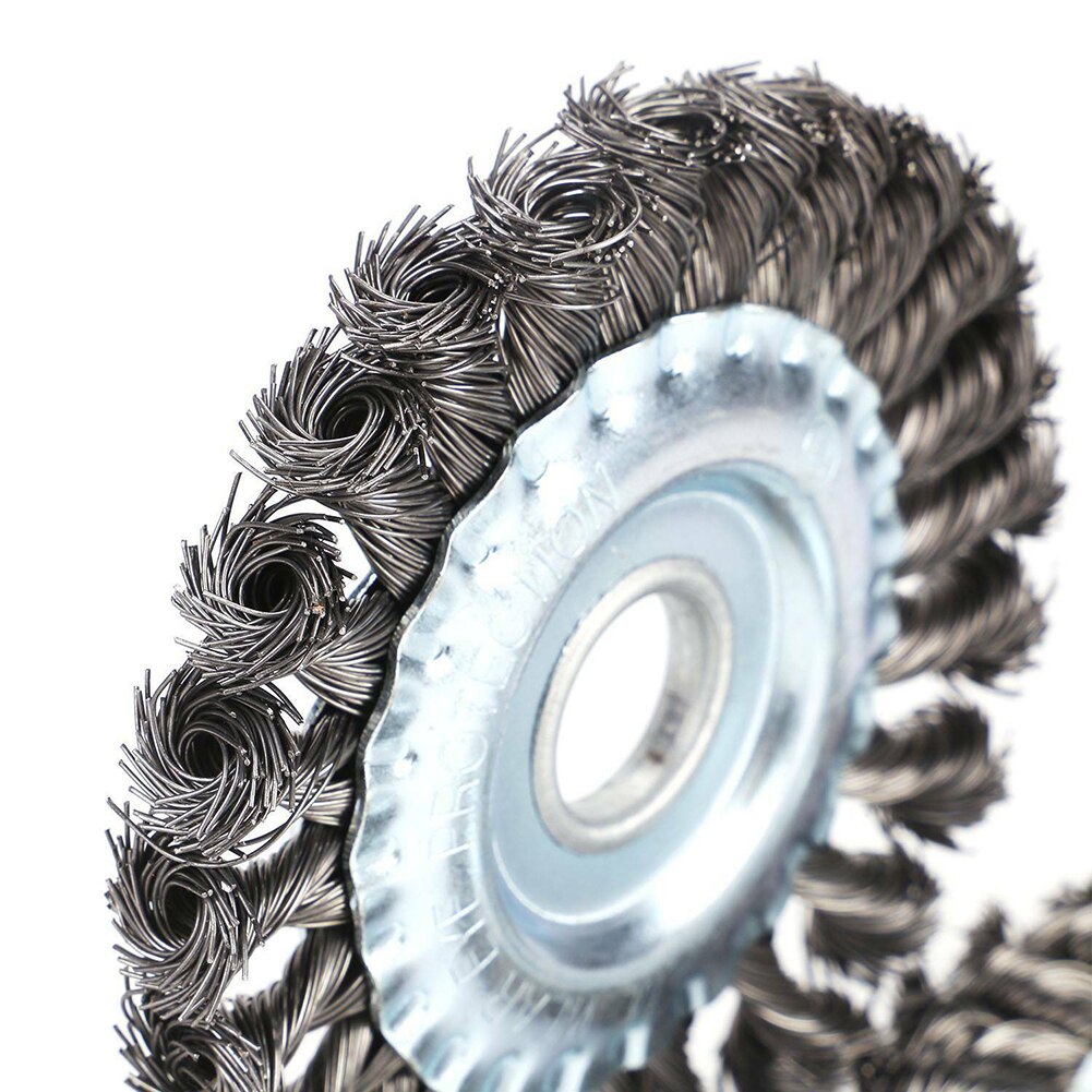 2pcs 125 Mm 22 Mm Hole Polishing Disc Stainless Steel Grinder Wire Brush Rust Removal Wheel Metal Disc Brush