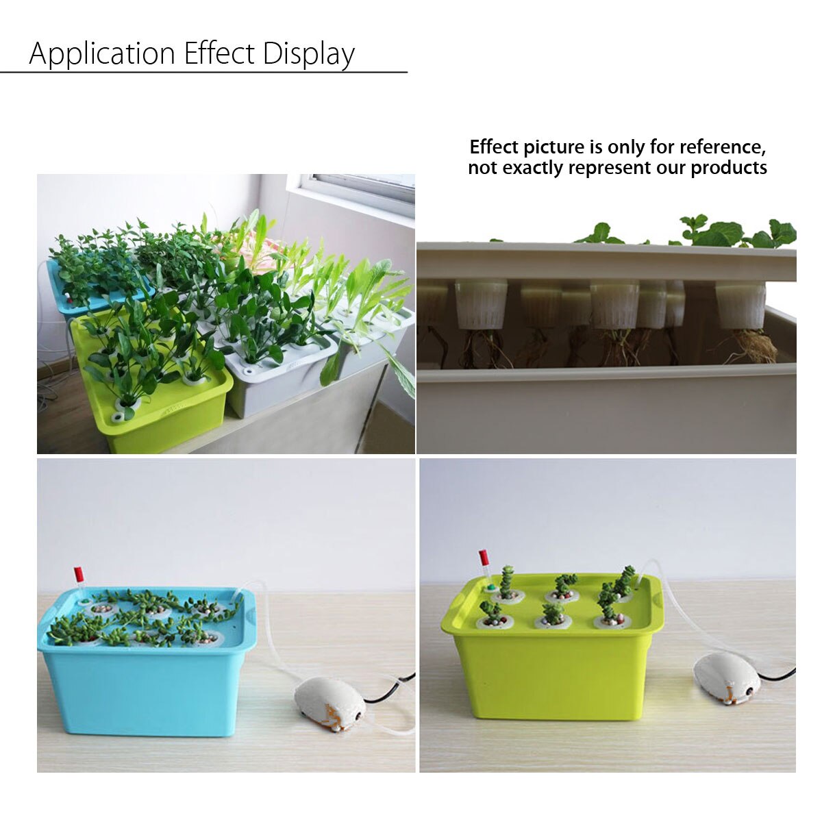1 sæt 220v/110v plantesæt hydroponiske system kit 6 huller børnehave potter soilless dyrkning kasse plante kimplante vokse kasse kit