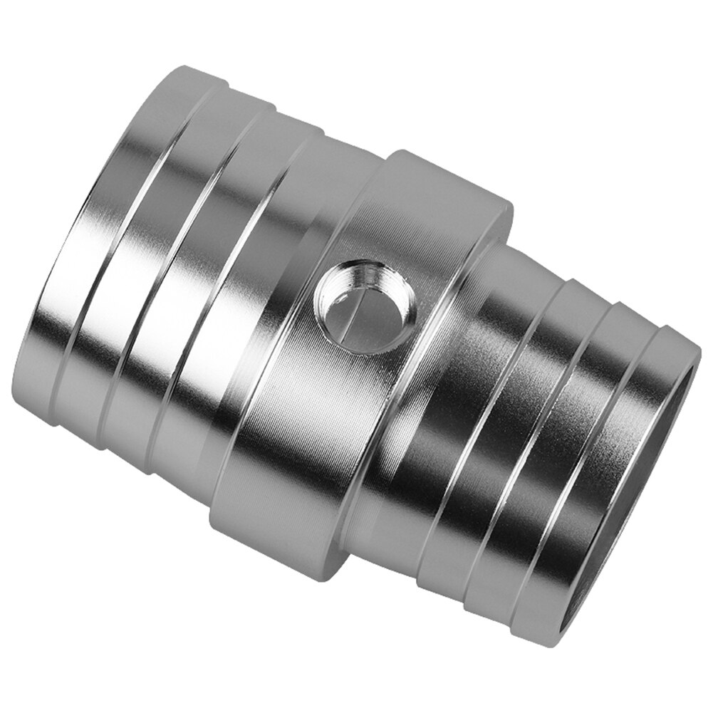 1-1/2 to 1-3/4 inch Billet Aluminum Top Radiator Hose Barb Coupler with 1/8 inch NPT Port Steam Tube Adapter for LS Swap