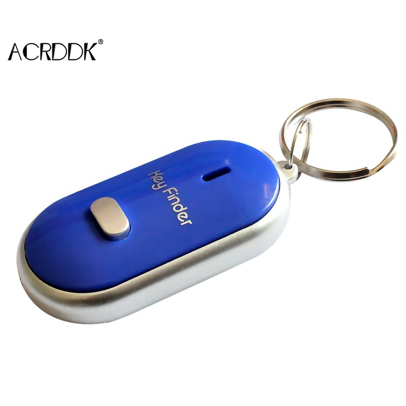 Localisateur porte-clés bip et flashs sifflet, détecteur de clés, localisateur de contrôle sonore Portable, recherche de clés perdues, alarme de sécurité: Bleu