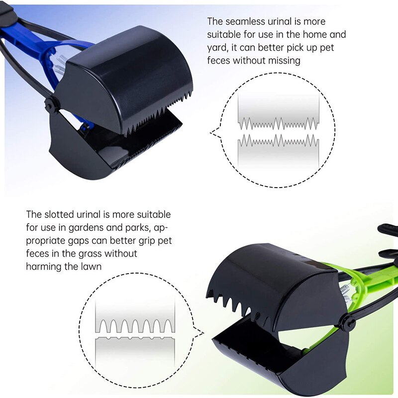 Foldable Pet Poop Waste Picking Rake Portable Long Handle Is Easy to Use, Can Be Used for Grass and Soil Picking 2 Pack