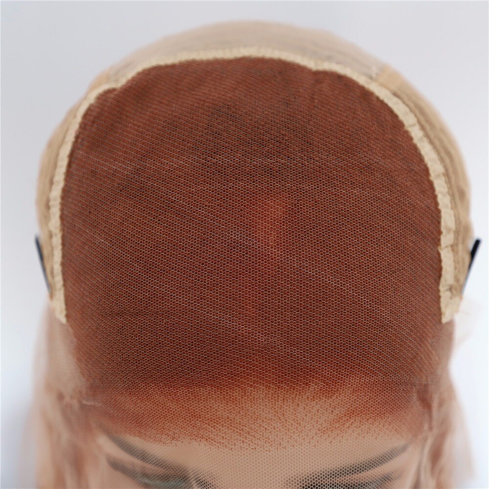 Beautytown abrikos gul 13 x 6 store blonder freepart futura varmebestandig ikke-sammenfiltring daglig makeup lag syntetisk blonde front paryk