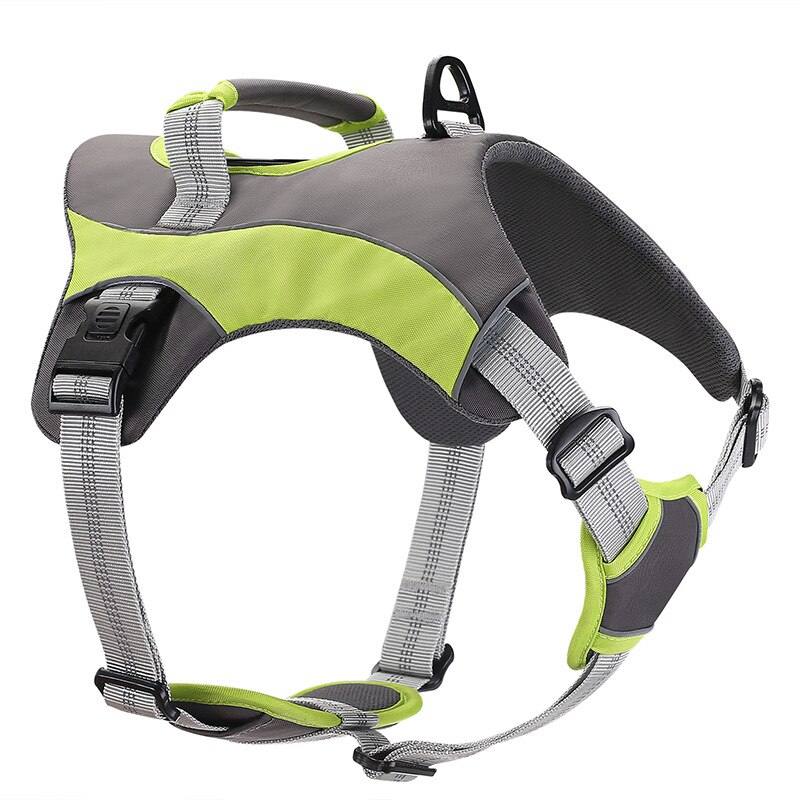 Pet Dog Harness Vest Adjustable Reflective Nylon Safety Dog Harness Soft Breathable Vest Leash Set For Small Medium Dogs: green / L